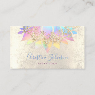 colourful lotus flower skincare beauty salon business card
