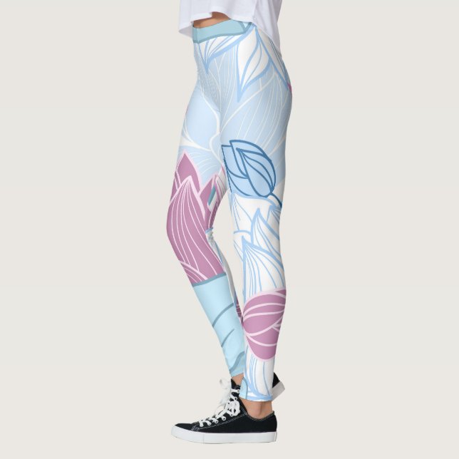 Colourful Lotus Leggings (Left)