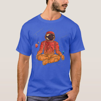 Colourful Lotus Meditating Astronaut Meditation Ou T-Shirt