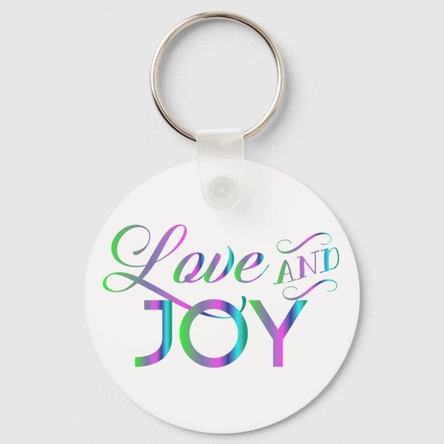 Colourful Love And Joy Key Ring (Front)