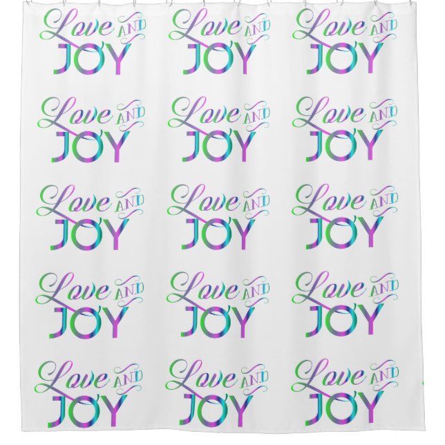 Colourful Love And Joy Shower Curtain (Front)