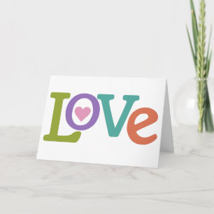 Colourful Love custom greeting card