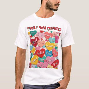Colourful Love Hearts Typography Design Mens Tshir T-Shirt