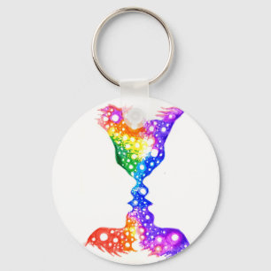 Colourful love  key ring
