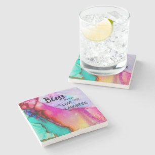 Colourful Love & Laughter Coaster