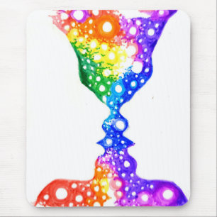 Colourful love mouse pad