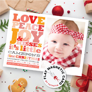 Colourful Love Peace Joy And Baby Kisses Photo Car