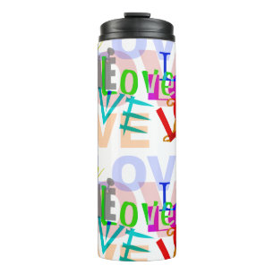 Colourful LOVE  Thermal Tumbler