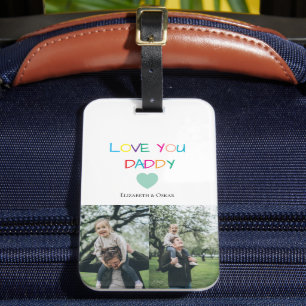 Colourful "Love You Daddy" – Fun & Heartfelt Gift Luggage Tag