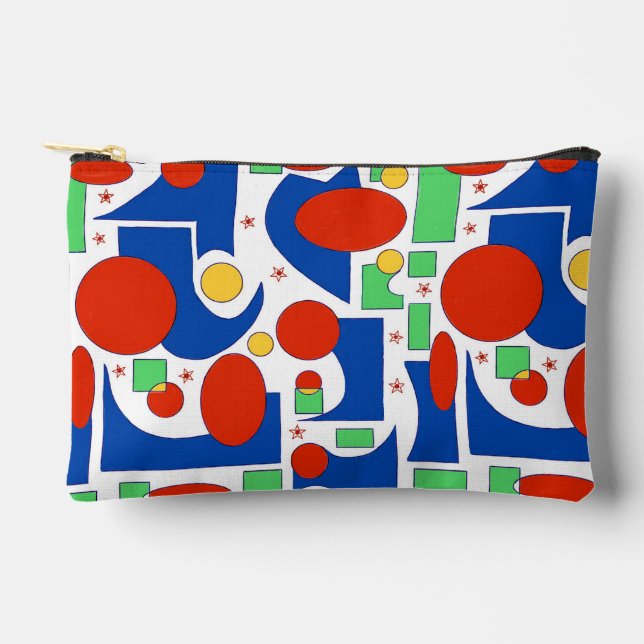 Colourful lovely patterns pouch  (Front)