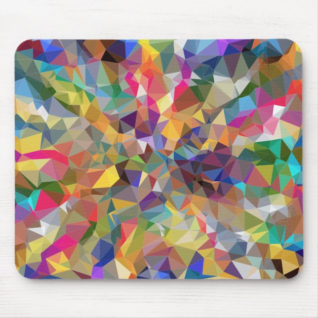 Colourful Low Poly Mouse Pad (Front)