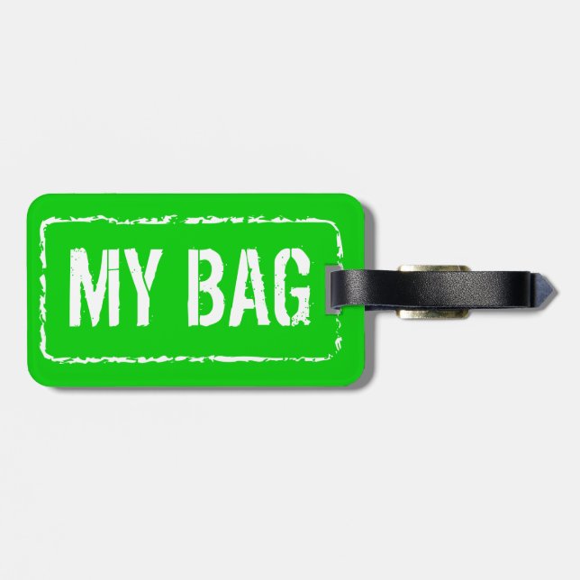 Colourful luggage tags | Customise colours (Back Horizontal)