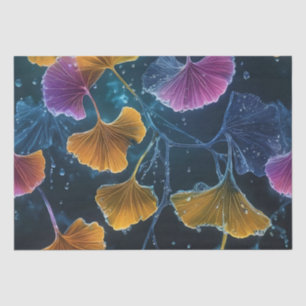 Colourful Luminogram Ginkgo Leaves Decoupage / Tissue Paper