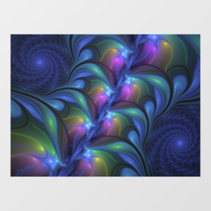 Colourful Luminous Abstract Blue Pink Green Fracta