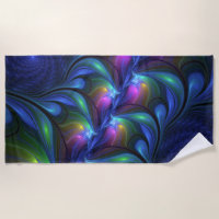 Colourful Luminous Abstract Blue Pink Green Fracta