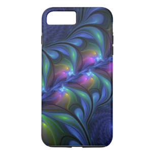 Colourful Luminous Abstract Blue Pink Green Fracta iPhone 8 Plus/7 Plus Case