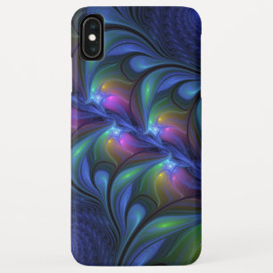 Colourful Luminous Abstract Blue Pink Green Fracta Case-Mate iPhone Case