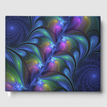 Colourful Luminous Abstract Blue Pink Green Fracta