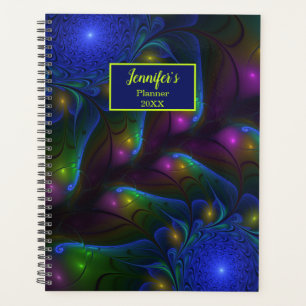 Colourful Luminous Abstract Modern Fractal Art Nam Planner