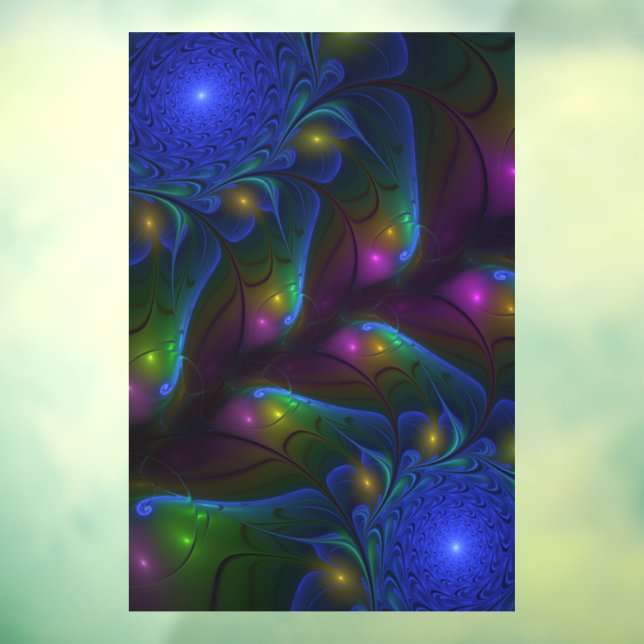 Colourful Luminous Abstract Modern Trippy Fractal (Sheet 3)