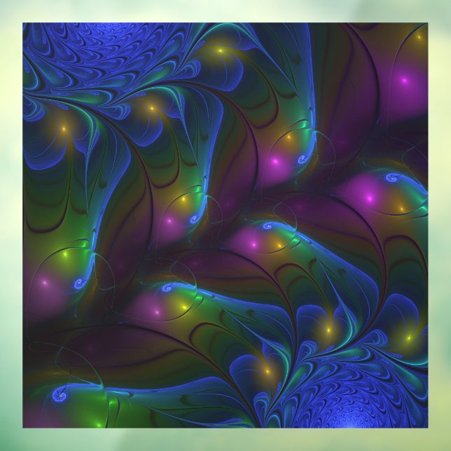 Colourful Luminous Abstract Modern Trippy Fractal (Sheet 3)