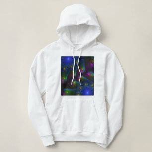 Colourful Luminous Abstract Modern Trippy Fractal Hoodie