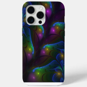 Colourful Luminous Abstract Modern Trippy Fractal iPhone 15 Pro Max Case