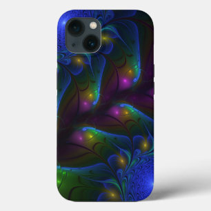Colourful Luminous Abstract Modern Trippy Fractal iPhone 13 Case