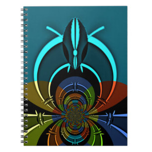 Colourful Maasai Shield Design Spiral Notebook