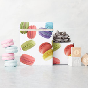 Colourful Macaron Cookies Pattern All Occasion Wrapping Paper