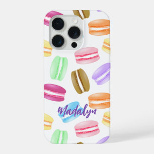 colourful macarons pattern iPhone 15 pro case