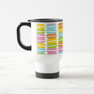 Colourful Macarons Stack Pattern Travel Mug