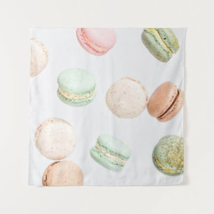Colourful Macarons: Sweet Falling Pattern. Tapestry