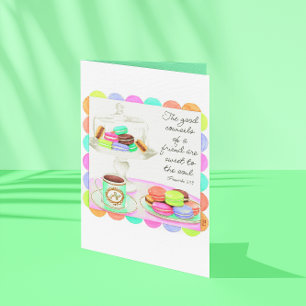 Colourful Macarons Sweet Friendship Card
