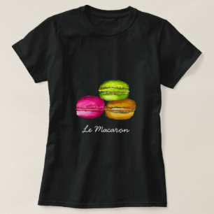 Colourful Macarons watercolor art funky T-Shirt