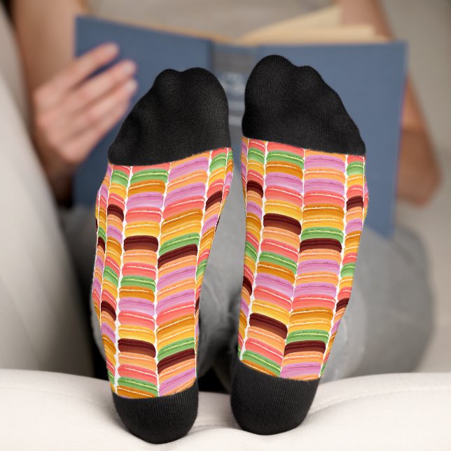 Colourful Macaroon Stacks Pattern Socks (Bottom)