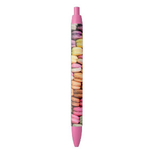 Colourful Macaroons Black Ink Pen