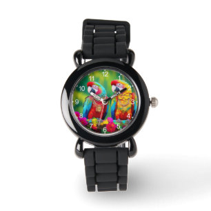 Colourful Macaw Birds On The Branch-67859 Watch