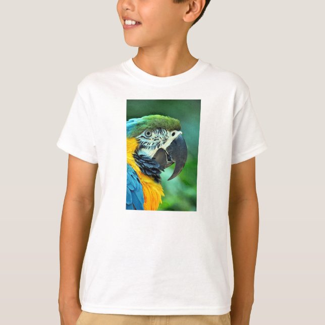 Colourful macaw parrot T-Shirt (Front)