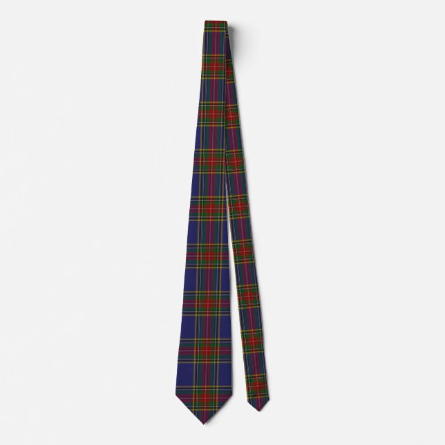 Colourful MacBeth Tartan Plaid Neck Tie (Front)