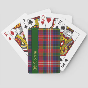 Colourful MacPherson Tartan Plaid Playing Cards