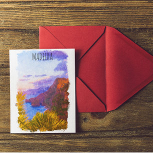 Colourful Madeira Portugal Scenery Travel  Postcard