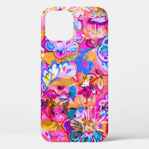 Colourful magic abstract floral iPhone 12 case