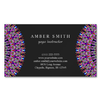 Colourful Magic Mandala Magnetic Business Card