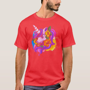 Colourful Magical Animal Unicorn Lover Fairytale U T-Shirt