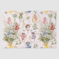 Colourful Magical Cute Floral Fairies Gold Glitter