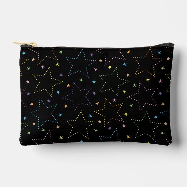 Colourful Magical Starry Night Sky Pattern Accessory Pouch (Front)