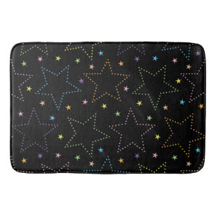 Colourful Magical Starry Night Sky Pattern Bath Mat