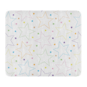 Colourful Magical Starry Night Sky Pattern Cutting Board