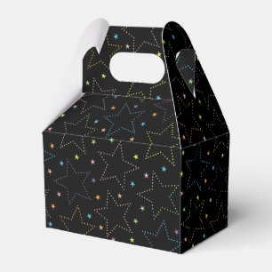 Colourful Magical Starry Night Sky Pattern Favour Box